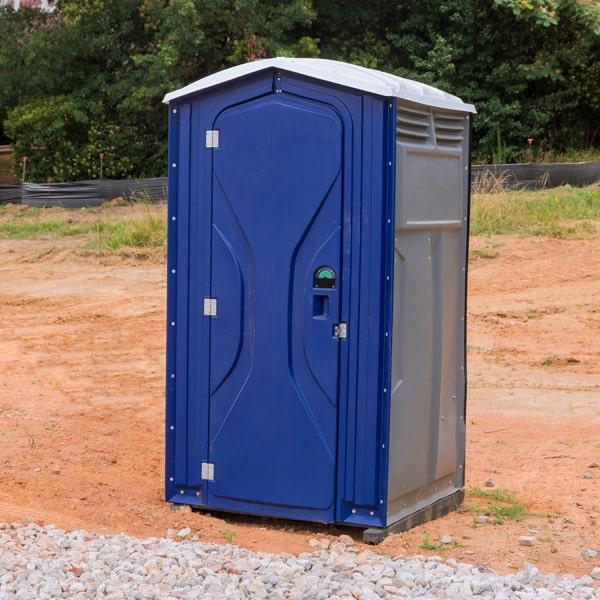 Clean portable restrooms ready for delivery in Boynton Beach